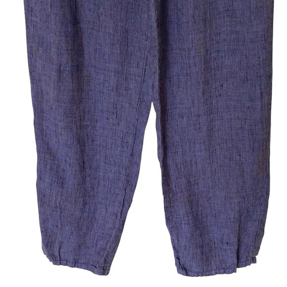 FLAX By Jeanne Engelhart 100% Linen Top (Med) Pants (Sm) Woven Lagenlook Set - Picture 12 of 16